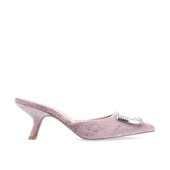 Journee Collection NIB Rishie Kitten Velvet Heels. SIZE 10 - Picture 2 of 13